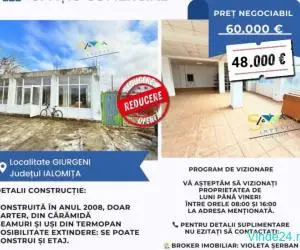 Spațiu comercial și de producție de vânzare – Giurgeni, jud. Ialomița