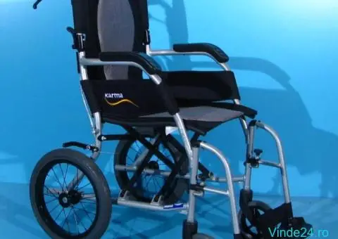 Scaun cu rotile din aluminiu Karma / latime sezut 38 cm - 3/8