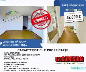Apartament de vânzare – Hârșova, bloc H2