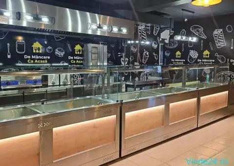 Horeca Bucuresti LINII Autoservire Vitrine CALDE si Vitrine RECI - 1/8