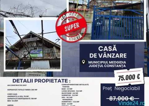 Casă de vânzare în Medgidia – Construcție solidă, spațiu generos - 1/9