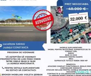 Casă bătrânească de vânzare în Saraiu, jud. Constanța