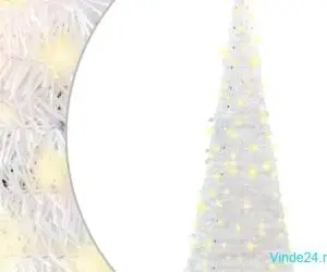 Brad de Crăciun artificial pop-up 150 LED-uri alb 180 cm