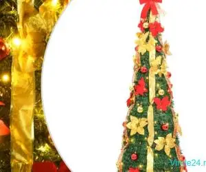 Brad de Crăciun artificial pop-up 200 LED-uri verde 210 cm