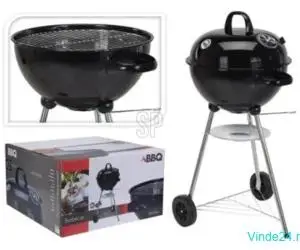 ProGarden Grătar cilindric BBQ, negru