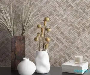 Noordwand Tapet „Botanica Rattan Wickerwork” maro și bej