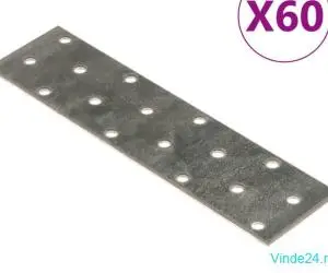 Plăci perforate, 60 buc., 2 mm, 160x40 mm, oțel galvanizat