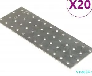 Plăci perforate, 20 buc., 2 mm, 240x80 mm, oțel galvanizat