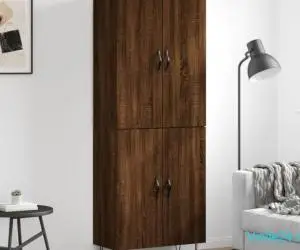 Dulap înalt, stejar maro, 69,5x34x180 cm, lemn compozit