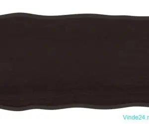 Blat masă, 80x50x2 cm, gri, lemn stejar tratat contur organic