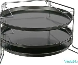 HI Set de copt pizza, 4 buc., negru