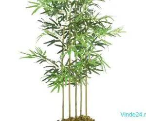 Arbore din bambus artificial 730 de frunze 120 cm verde