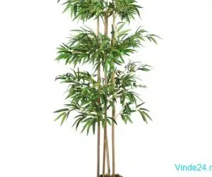Arbore din bambus artificial 380 de frunze 80 cm verde