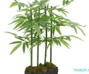 Arbore din bambus artificial 240 de frunze 80 cm verde