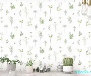 Noordwand Tapet "Evergreen Herbs and Flowers", alb