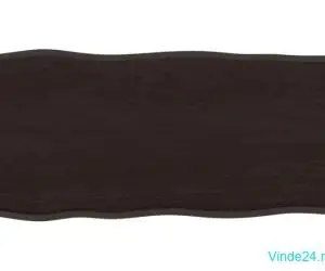 Blat masă, 80x40x(2-4) cm, maro, lemn tratat contur organic