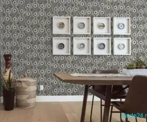 DUTCH WALLCOVERINGS Tapet "Galactic", argintiu și maro