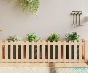 Pat înălțat grădină design gard 200x50x50 cm lemn impregnat pin