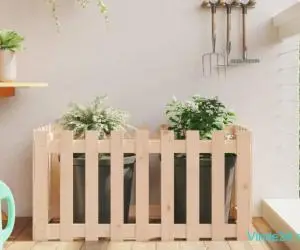 Pat înălțat grădină design gard 100x50x50 cm lemn de pin tratat