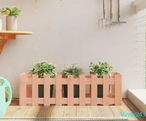Pat înălțat grădină cu design gard 100x30x30 cm lemn douglas