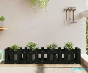 Pat înălțat grădină design gard 150x30x30 cm lemn de pin tratat