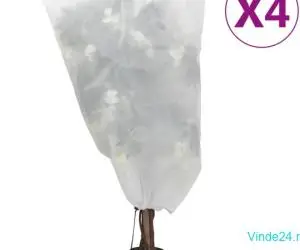 Huse de fleece pentru plante cu șnur 4 buc 70 g/m² 0,8x1 m