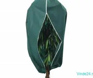 Protecție de fleece pt plante, cu fermoar, 70 g/m², 3,93x3 m