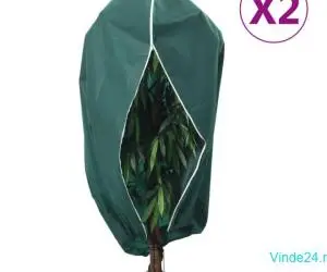 Huse de plante din fleece cu fermoar 2 buc. 70 g/m² 3,93x3 m