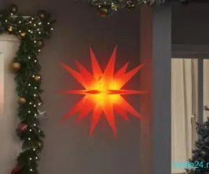 Lumină de Crăciun cu LED, roșu, 100 cm, pliabil
