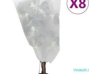 Huse pentru plante din fleece cu șnur 8 buc. 70 g/m² 0,8x1,2 m