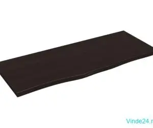 Raft de perete maro închis 100x40x2 cm lemn masiv stejar tratat