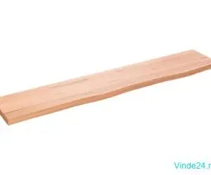 Raft de perete maro deschis 100x20x2cm lemn masiv stejar tratat