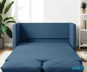 Canapea extensibilă 2 în 1, albastru, 112x174x55 cm textil