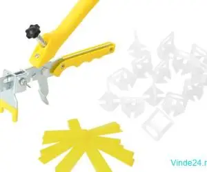 Sistem de nivelare a plăcilor, 250 pene, 500 cleme, 2 mm
