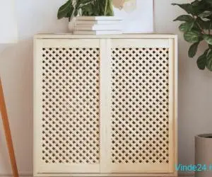 Uși de dulap cu zăbrele 2 buc. 49,5x99 cm, lemn masiv de pin