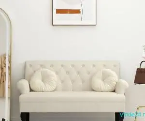 Bancă cu spătar, 120x62x75,5 cm, in