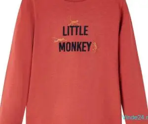 Tricou pentru copii cu mâneci lungi roșu ars 104