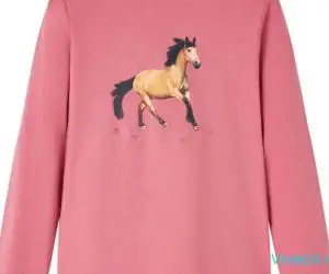 Tricou pentru copii cu mâneci lungi, roz antichizat, 128