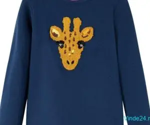 Tricou cu mâneci lungi pentru copii, bleumarin 116