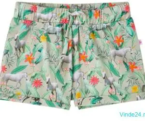 Pantaloni scurți de copii cu șnur, kaki, 104