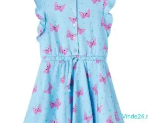 Rochie de copii cu nasturi fără mâneci, albastru 92