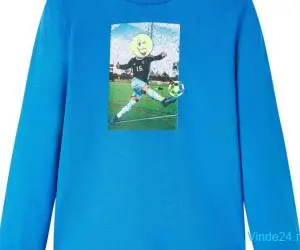 Tricou de copii cu mâneci lungi albastru cobalt 104
