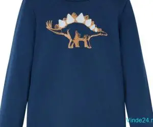 Tricou pentru copii cu mâneci lungi bleumarin 128