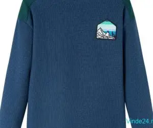 Bluzon pentru copii striat, bleumarin, 104