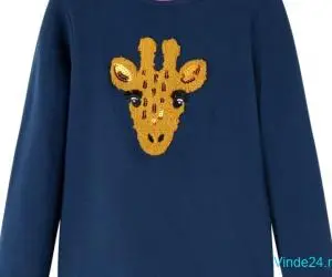 Tricou cu mâneci lungi pentru copii, bleumarin 140