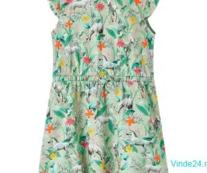 Rochie copii cu mâneci largi kaki deschis 128