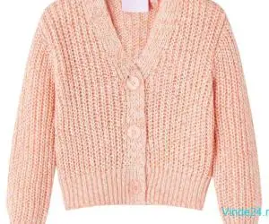 Cardigan copii tricotat mixt roz 116