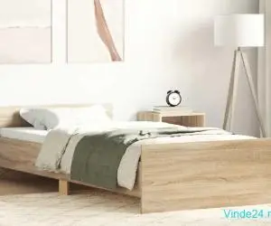 Cadru pat fără saltea stejar sonoma 100x200 cm lemn prelucrat