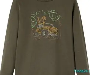 Tricou pentru copii cu mâneci lungi,, kaki, 116