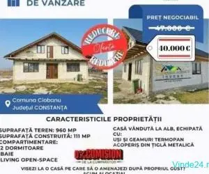 Casă în construcție de vânzare – Comuna Ciobanu, Jud. Constanța